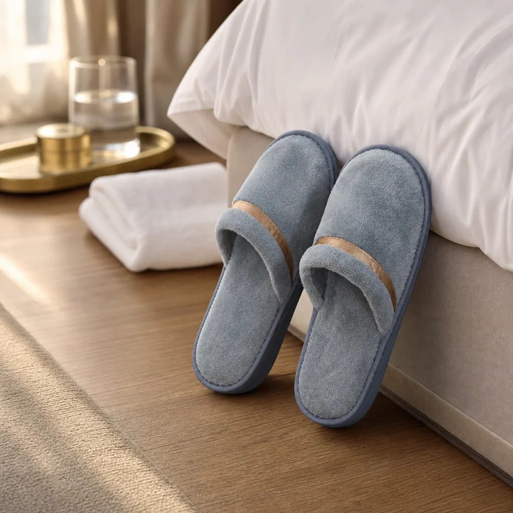 Coral Fleece Travel Slippers